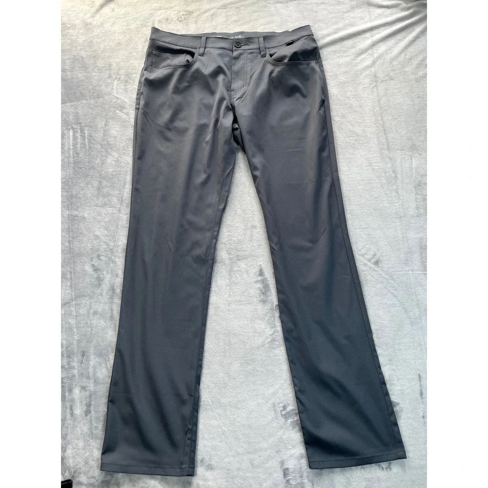 TravisMathew‎ Mens Grey Performance Golf Pants 1MT435 Size 34 Straight Leg